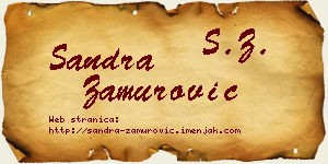 Sandra Zamurović vizit kartica